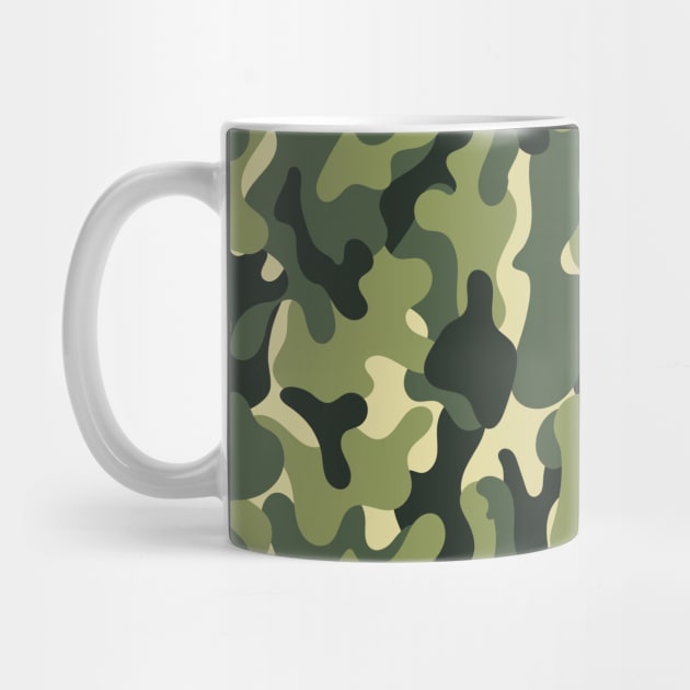 Camouflage Pattern 1, military green, camo green, camping patterns by QualiTshirt